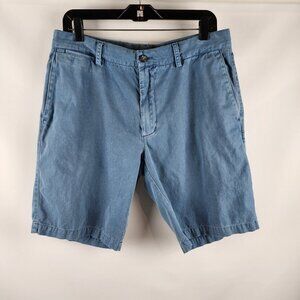 Reyn Spooner Shorts Mens 32 Chino Pockets Casual Beach Blue Embroidered Logo